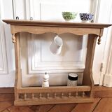 Wooden wall-mounted dresser shelf