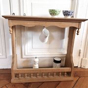 Wooden wall-mounted dresser shelf