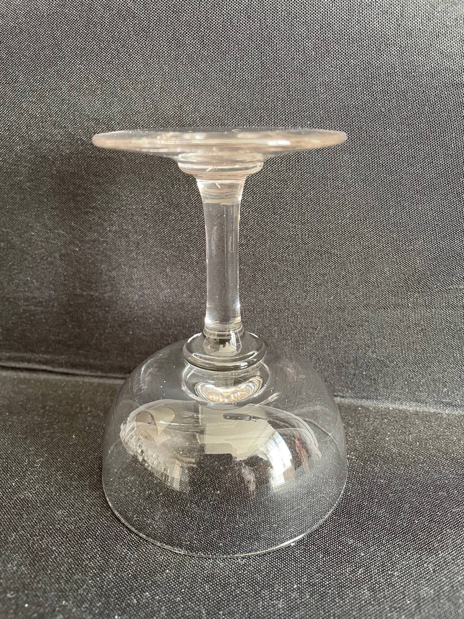 Lot de 6 coupes à champagne, Napoléon III, 1/2 cristal soufflé et taillé