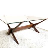 Condor coffee table by frederik schriever-abeln  with new glass tabletop
