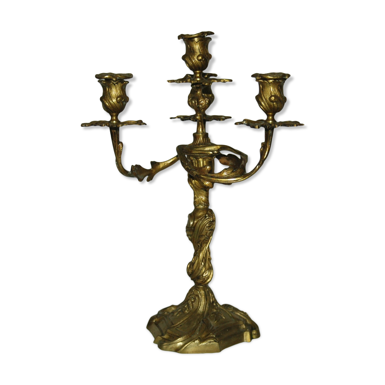 Candleholder bronze style Louis XV