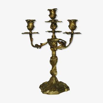 Bougeoir en bronze de style Louis XV