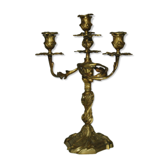 Bougeoir en bronze de style Louis XV