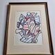 Screenprint after Jean Dubuffet framed under glass 25 cm by 33 cm
