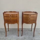 Paire de chevets style Louis XV 3 tiroirs