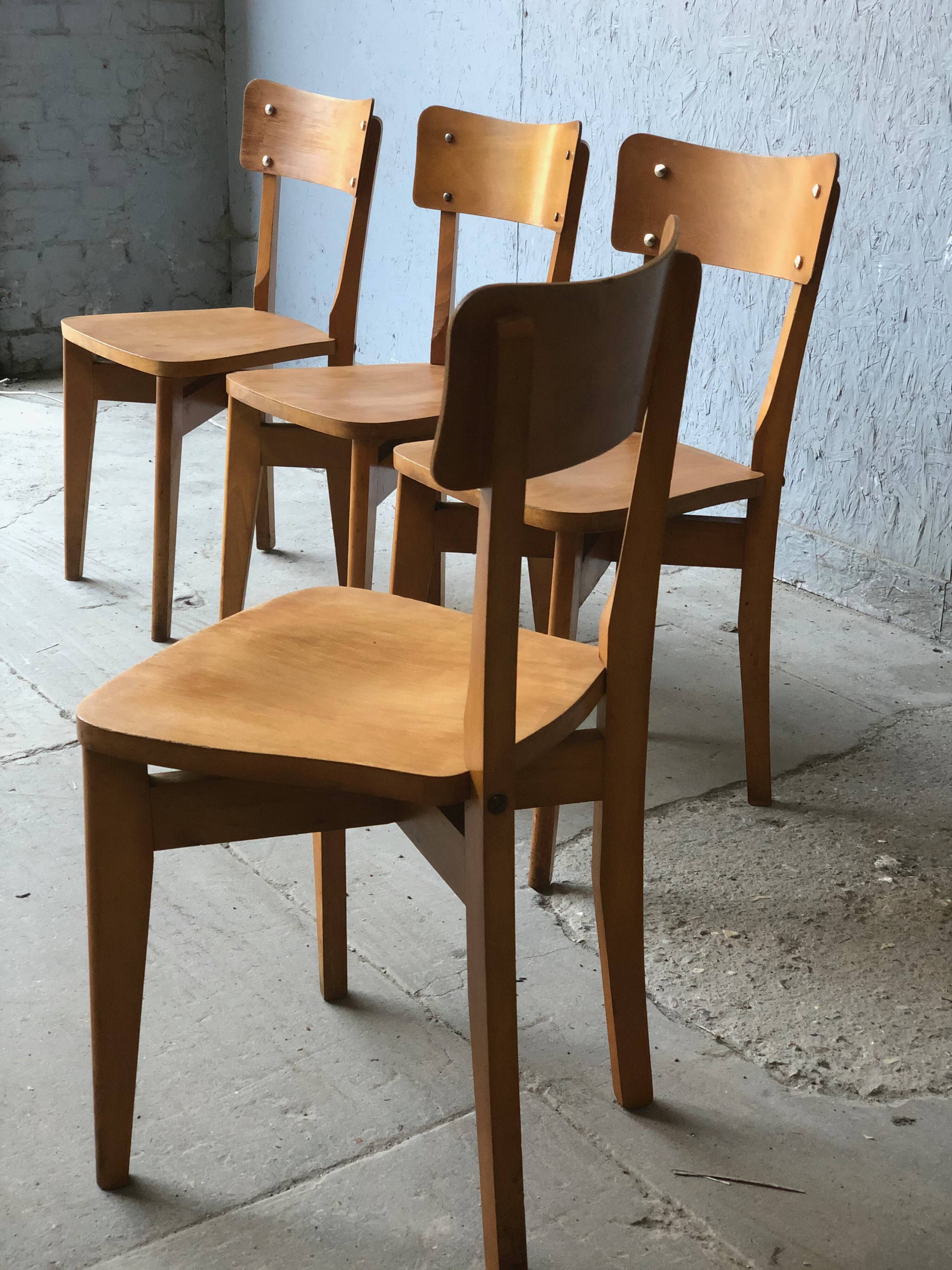 Set de 4 chaises bois Luterma