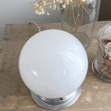 Small opaline globe table lamp
