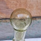 Vintage carafe signed Biot, blown glass, bubbled.