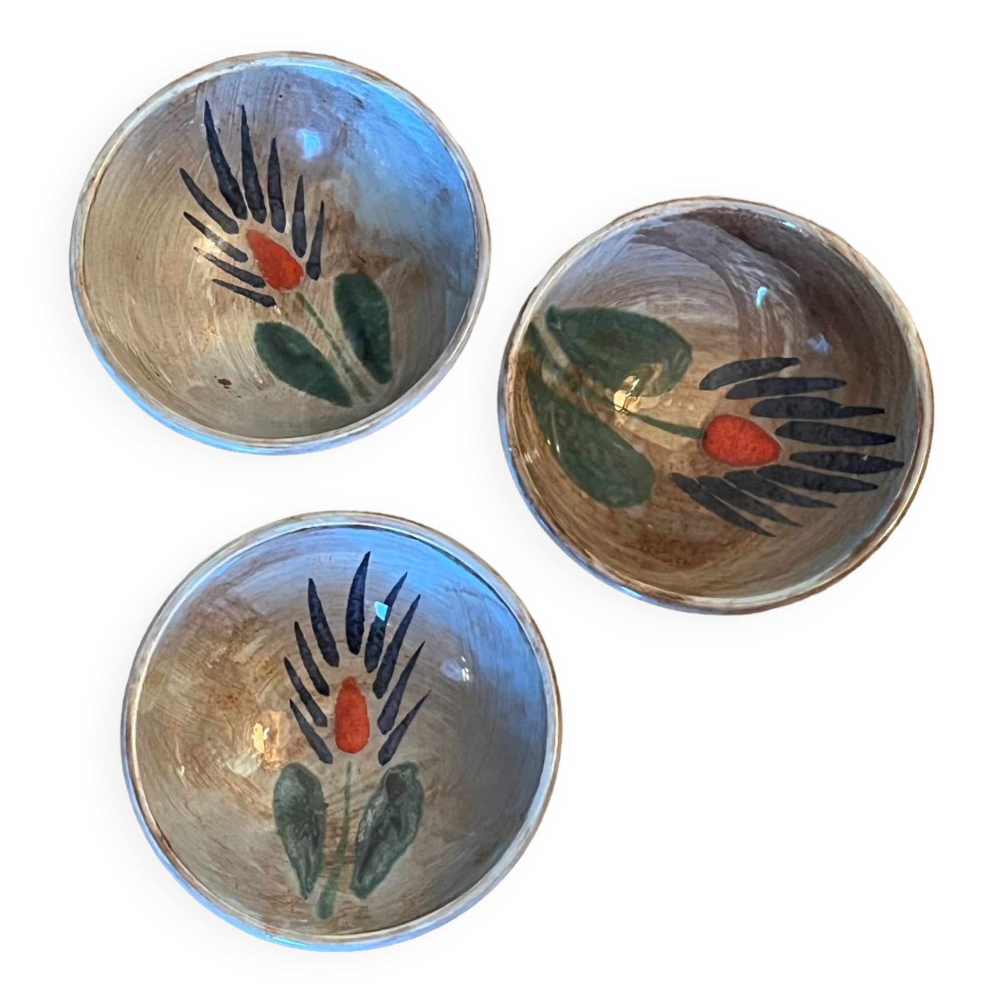 Trio ceramic cups from St Clément