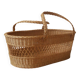 Vintage Moses cradle basket woven wicker handcrafted Scandinavian decoration rattan