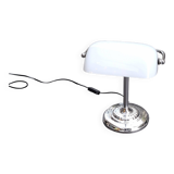 White opaline banker's lamp