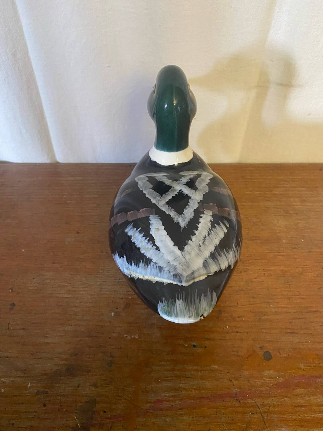Vintage michel caugant duck-shaped ceramic terrine, france