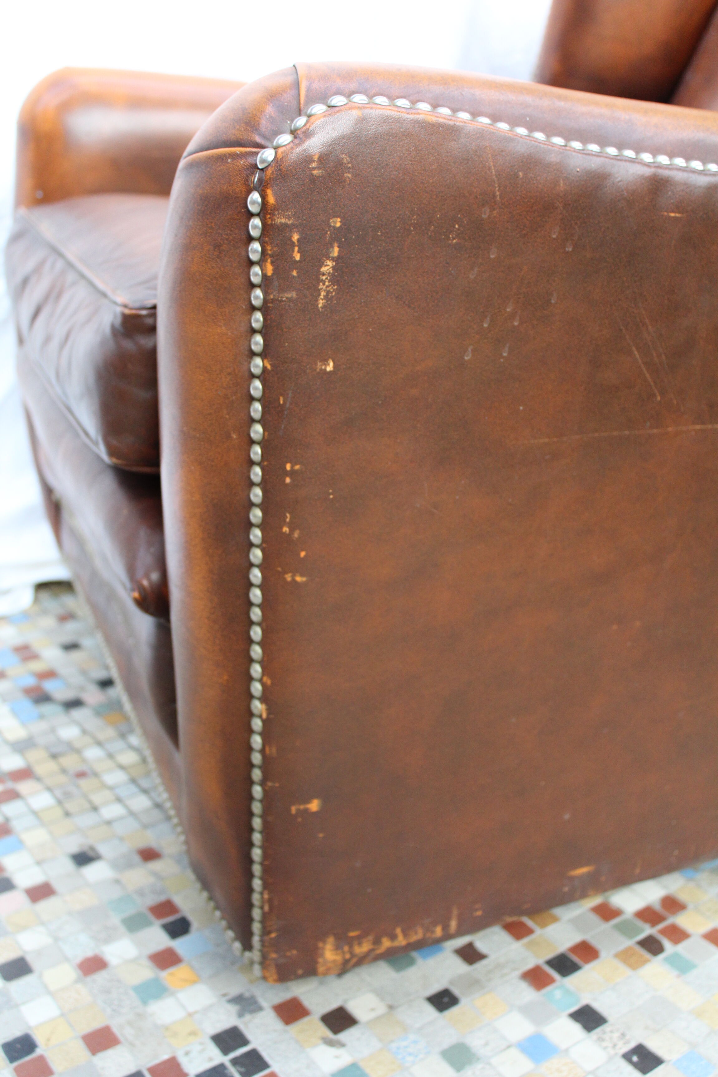 Pair of club chairs from the Ritz Paris
