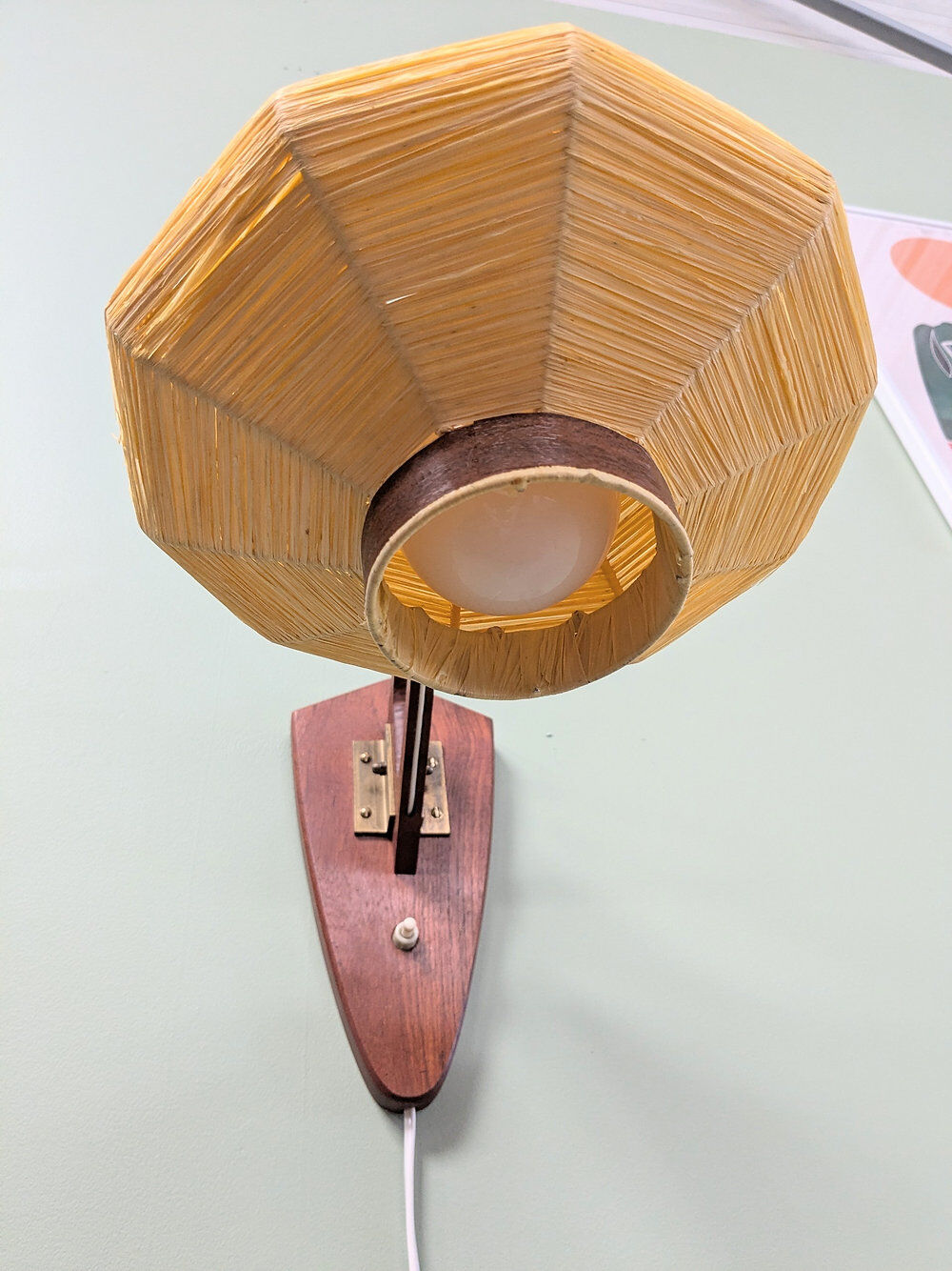 Danish vintage wall light in teak