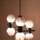 Mazzega Murano Chandelier / Space Age Glass Pendant Light 1970s Italy