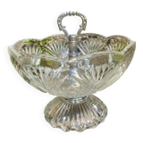 Vintage chiseled glass cup