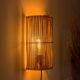 Natural rattan wall light