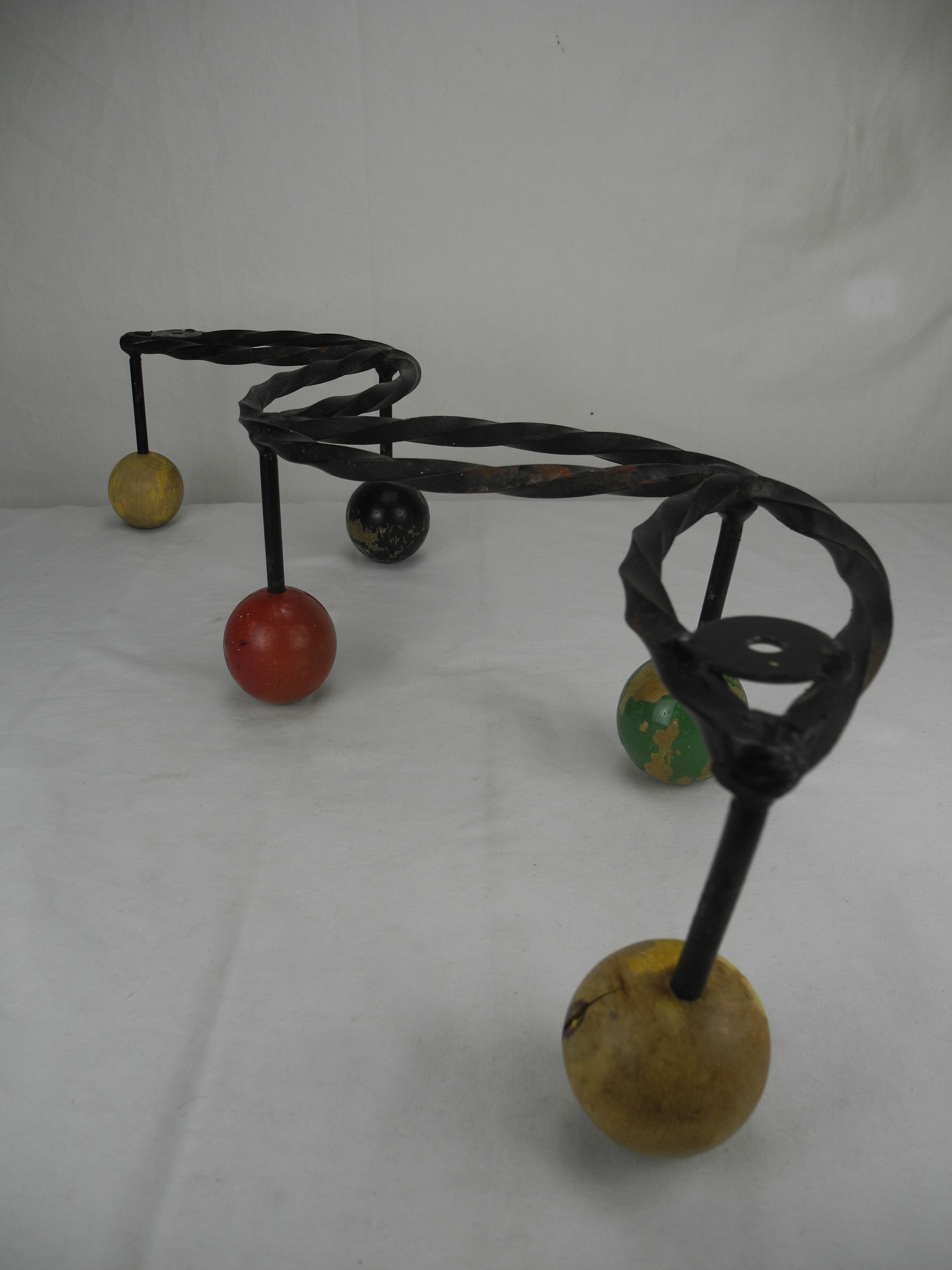 Old wrought iron coat rack