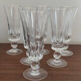 Set of 6 Sèvres crystal champagne flutes