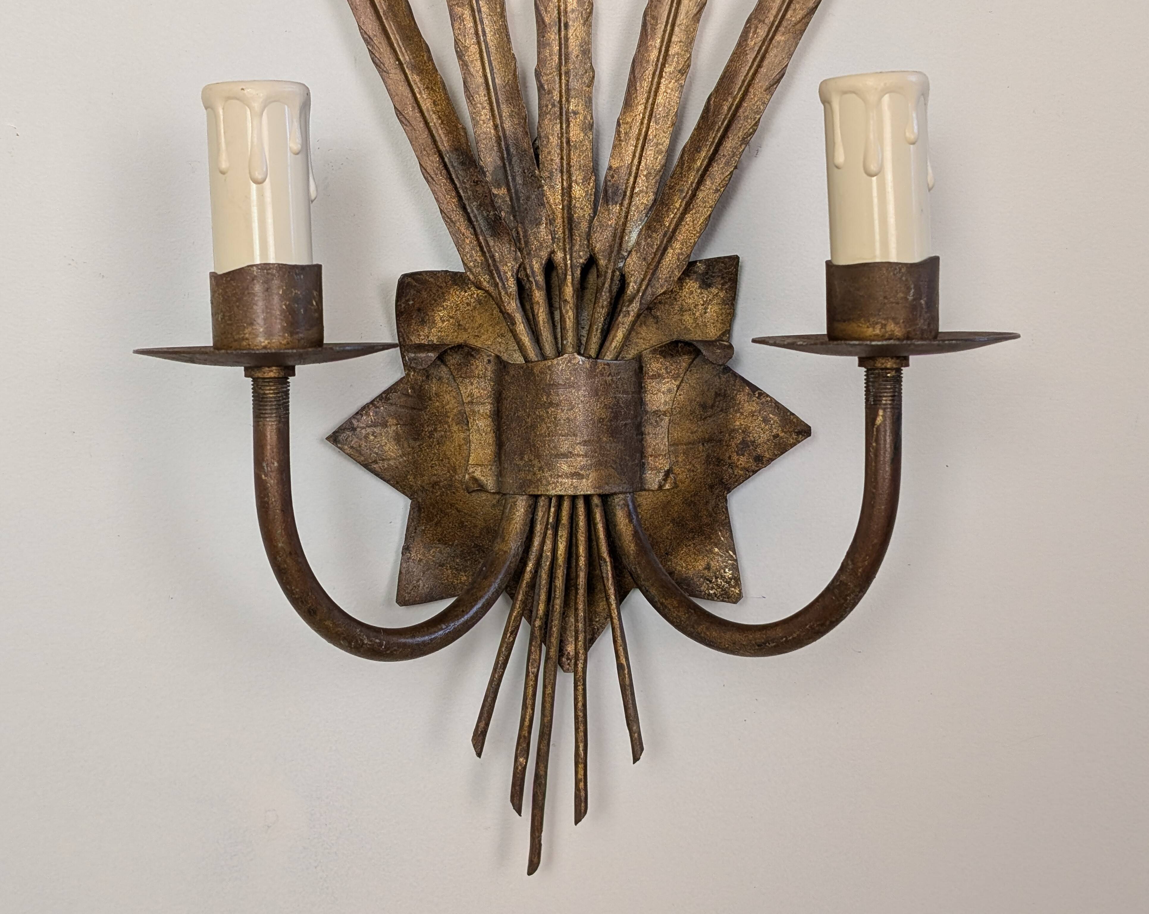 Gold leaf wall light