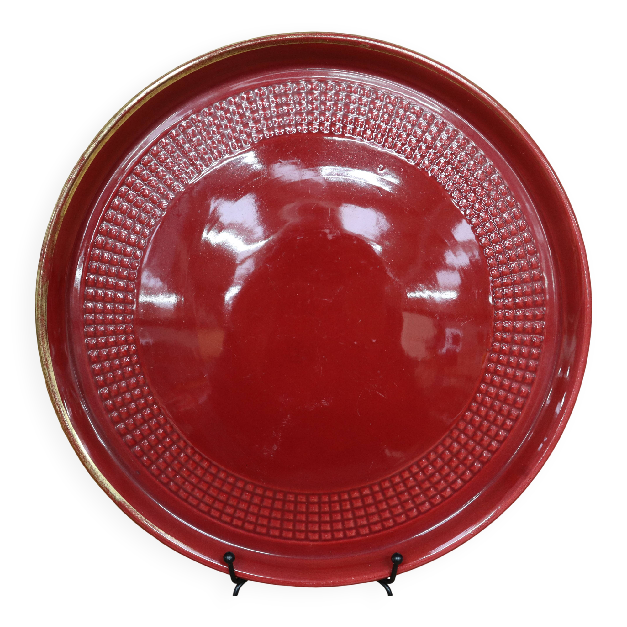 Large vintage Saint Clement porcelain tray