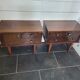 Pair of vintage 70s walnut bedside tables