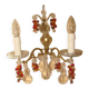 applique bronze et cristal à 2 bras de lumière