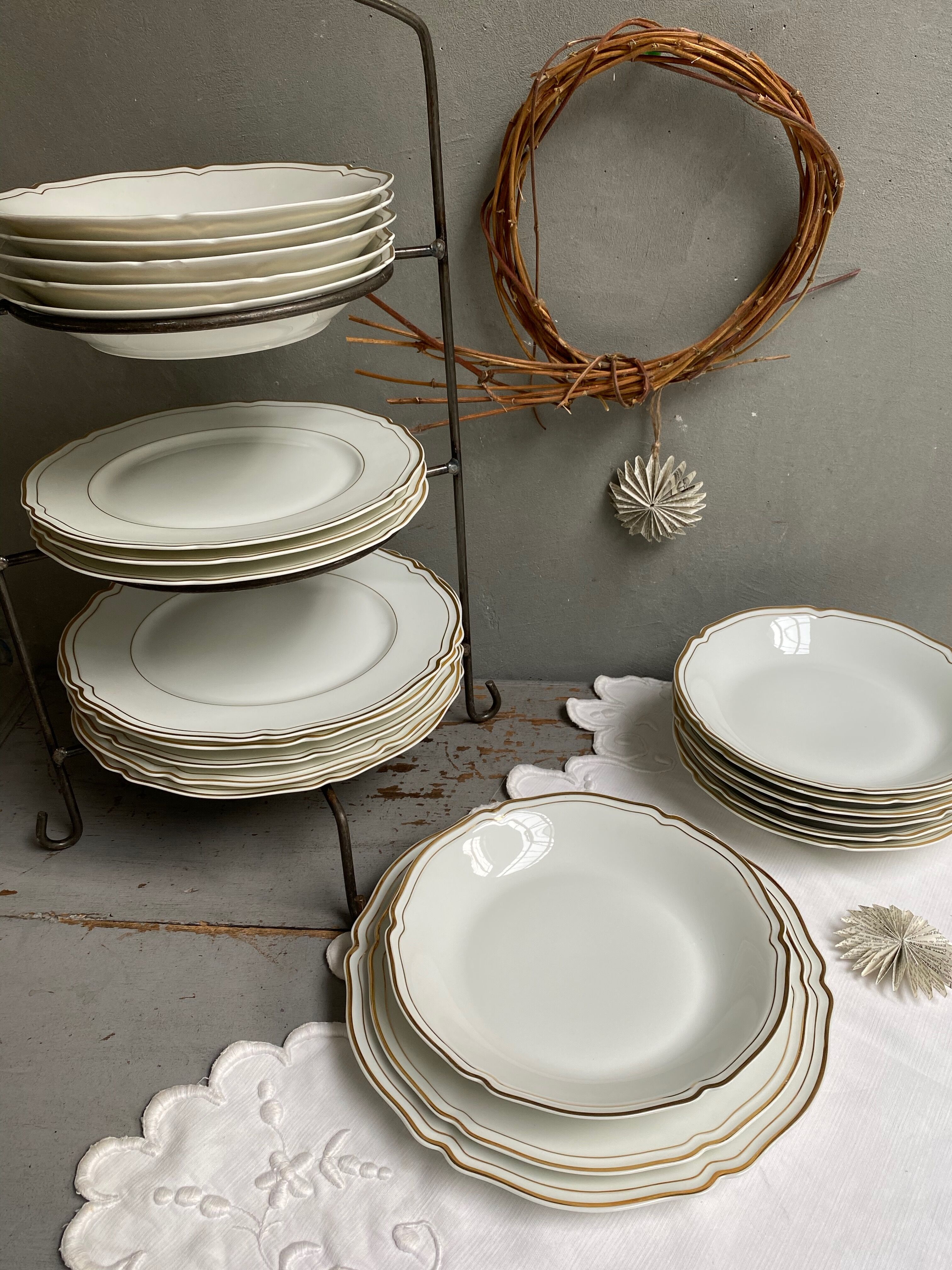 Hollow plates Limoges porcelain