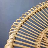 Rattan and metal armchair