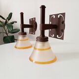 Pair of vintage Italian Linea wall lights from the 70s/80s
