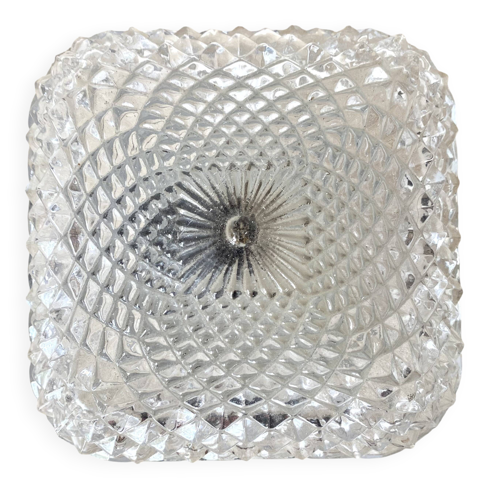 Vintage square and curved ceiling light.