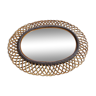 Very large rattan mirror