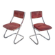 Set of 2 vintage tubular chairs by Roche Bobois.
