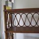 Wooden and rattan bookcase, 1970s-1980s