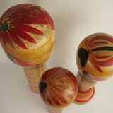 Set of 3 kokeshi dolls (large size)