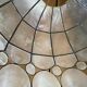 Mother-of-pearl and brass hanging lamp