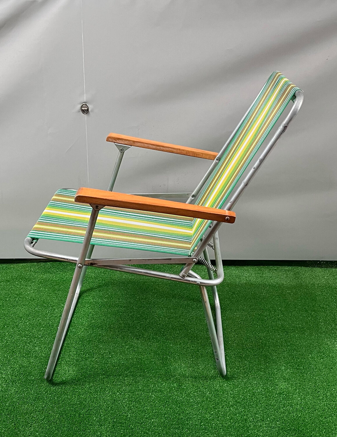 Vintage 70 year camping folding chair