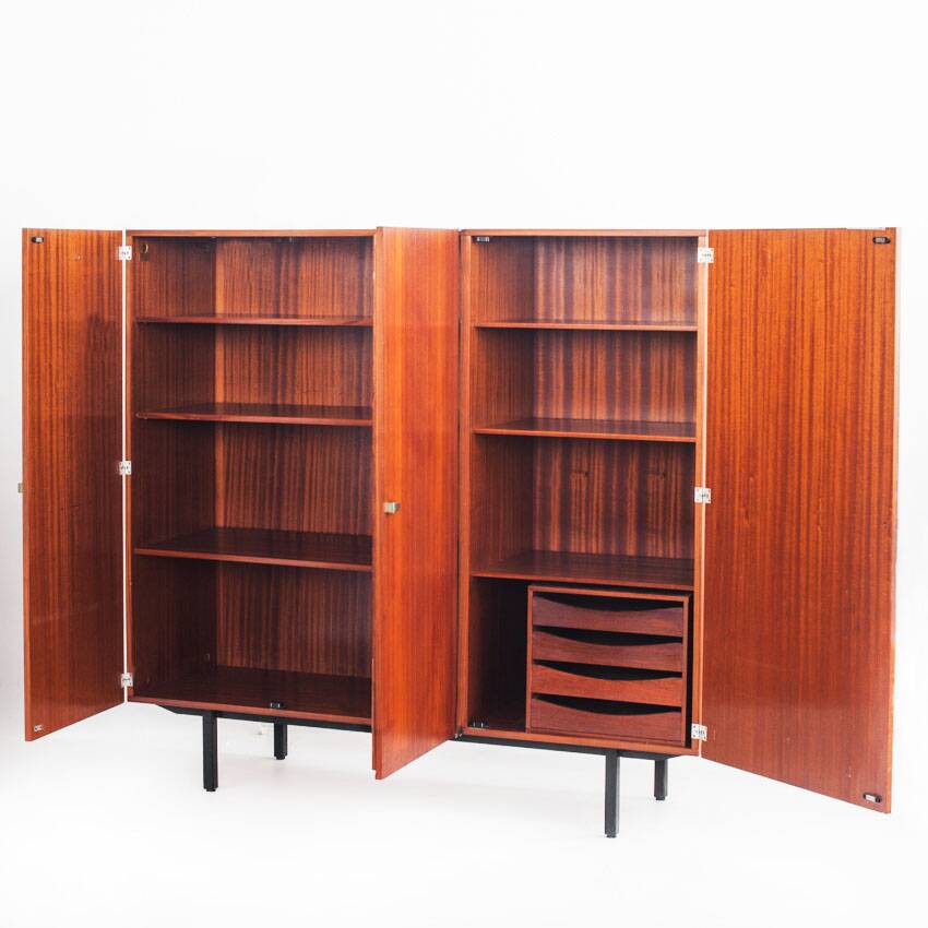 Modernist wardrobe by Gérard Guermonprez for Magnani. France, 1950s.