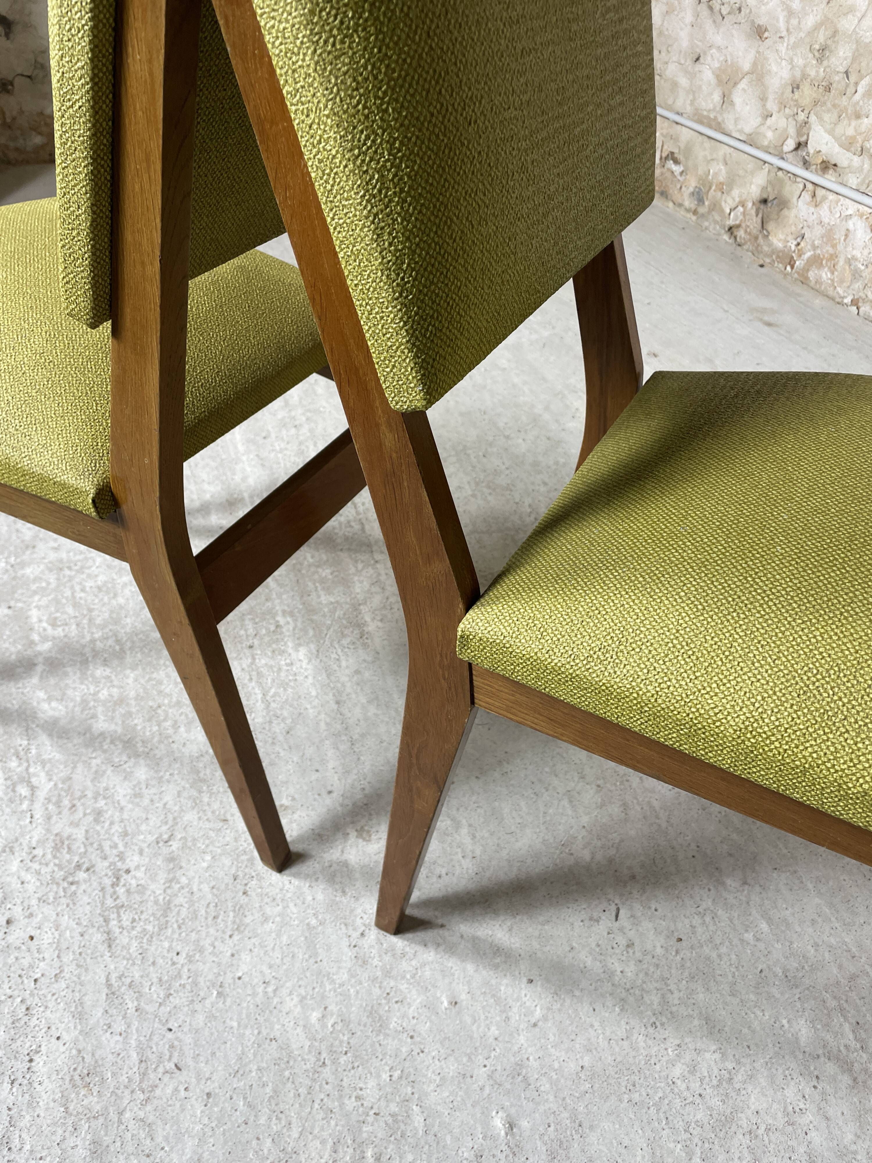 Green skai chairs 50s