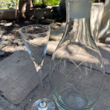 Crystal decanter and glass