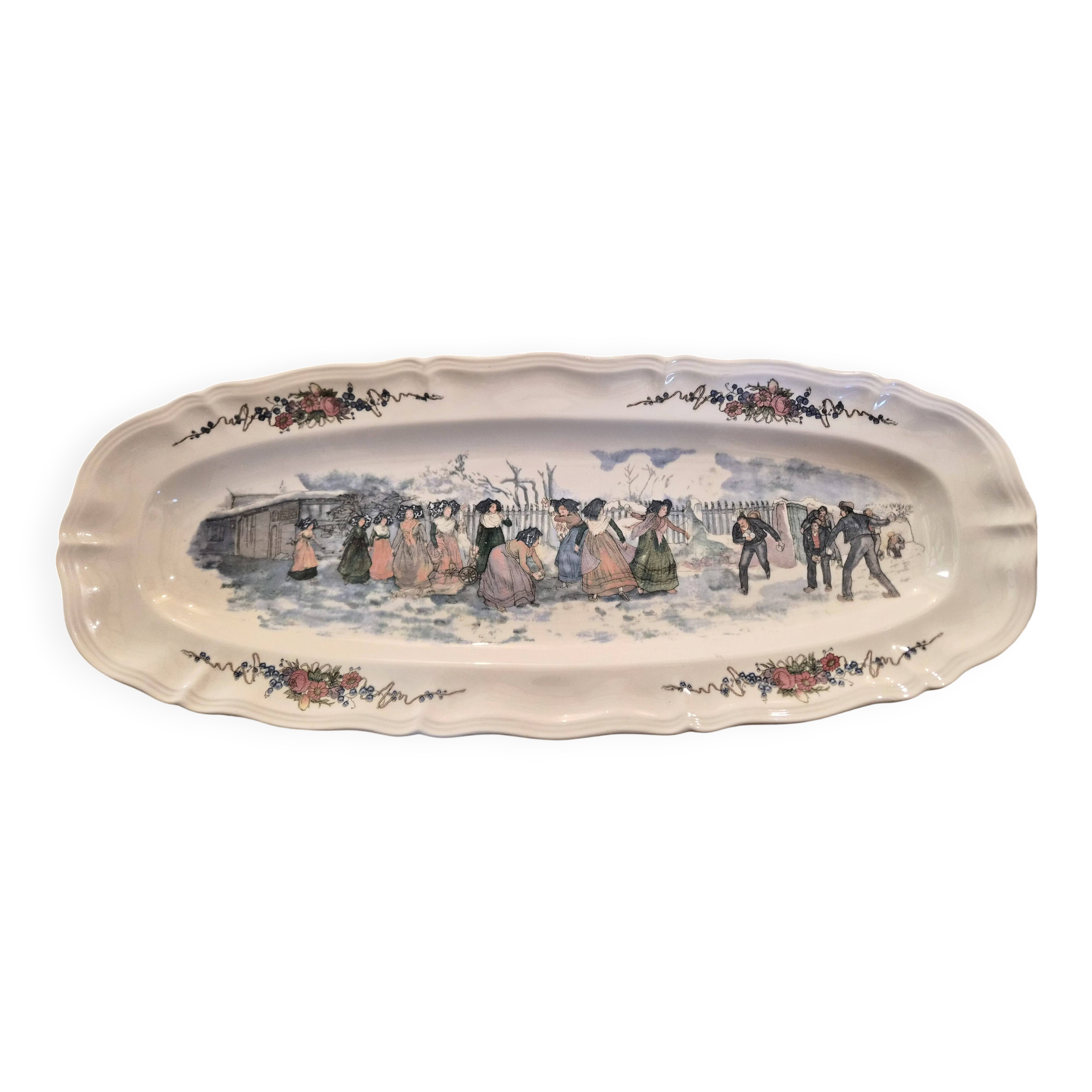 Plate Obernai Faïencerie Sarreguemines