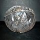 Coupe corbeille en cristal taillé saint-louis taille diamant forme gondole 1900