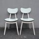 2 chairs in water green formica