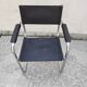Set of 4 chrome tubular chairs