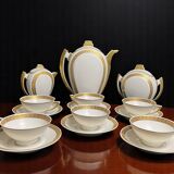 Art déco, service à café 9 pièces porcelaine Limoges vers 1930