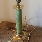 Pied de lampe marbre et bronze ancien 19e siècle