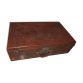 Old leather Louis Vuitton suitcase