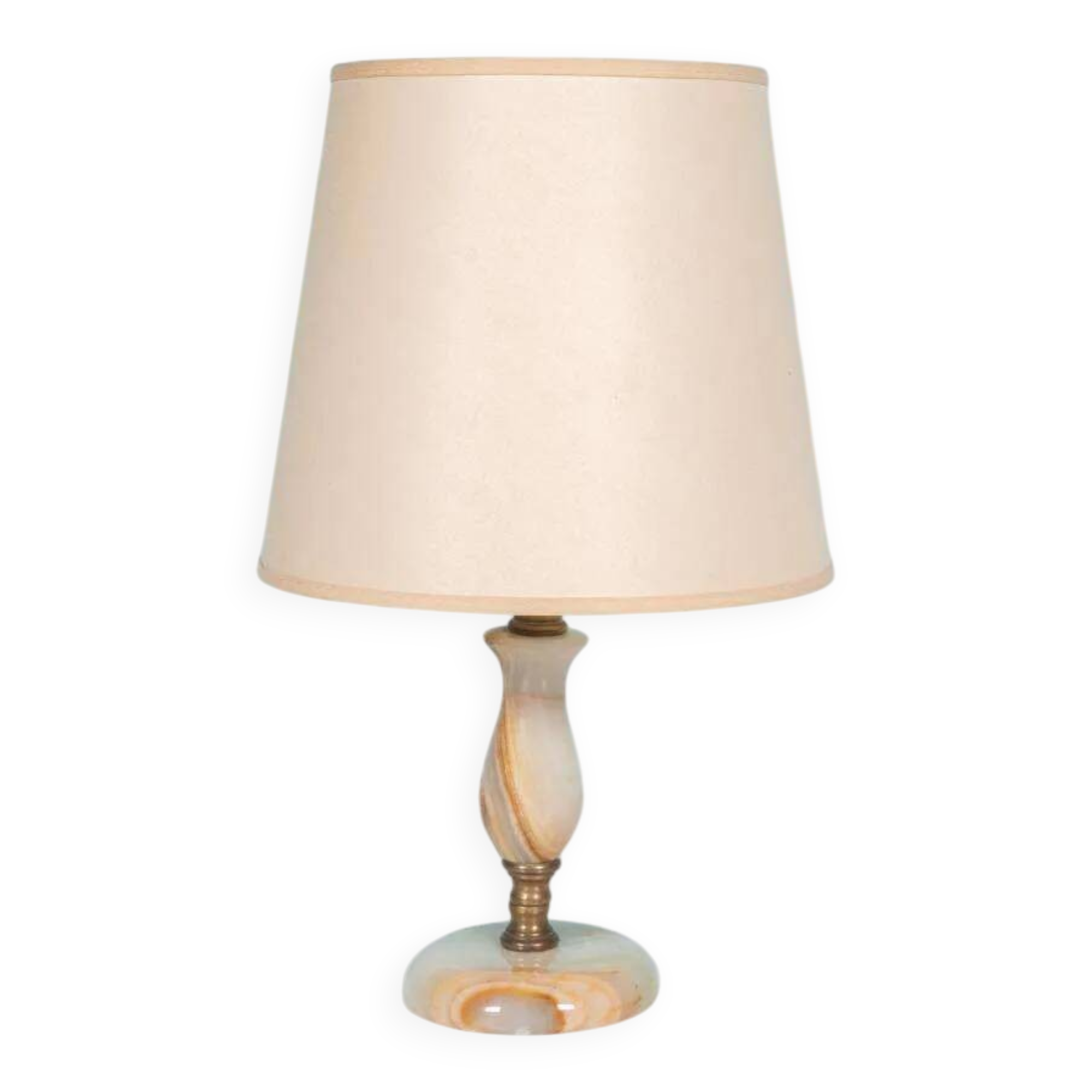 Bohemian table lamp from the 60s/70s, onyx and brass regency.