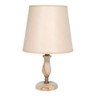 Bohemian table lamp from the 60s/70s, onyx and brass regency.