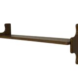 Vintage wall shelve rack bookshelf in oak wood minimalist